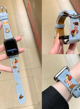 牛仔腊肠狗适用红米Watch6/5表带小米手环9pro高级感8pro华为FIT3