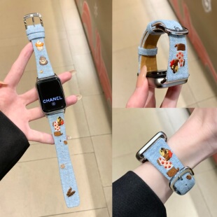 牛仔腊肠狗适用红米Watch6/5表带小米手环9pro高级感8pro华为FIT3