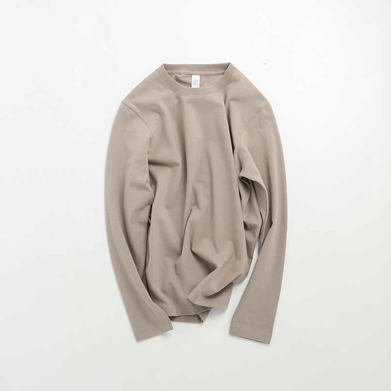 新疆棉重磅纯色长袖T恤