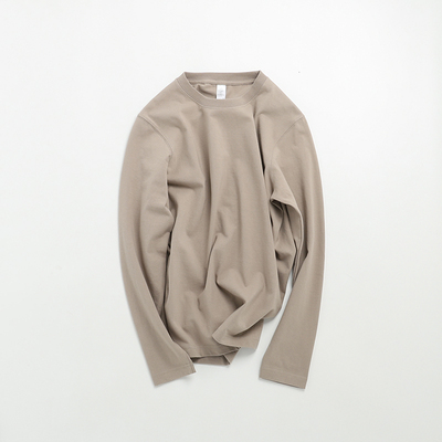 新疆棉重磅纯色长袖T恤