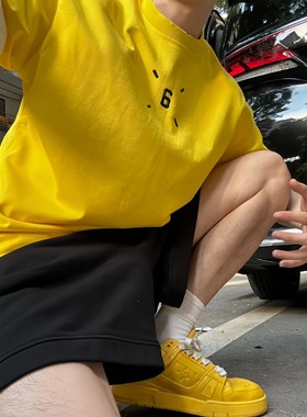 【陈发财】FA CAI新款数字日历立体胶印设计T恤重磅小领情侣短袖