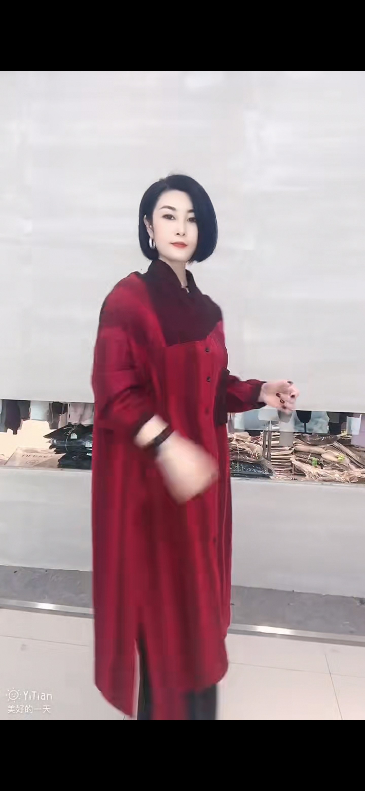 雪蓝杉2024年秋冬新款时尚气质百搭显瘦长袖连衣裙女中老年妈妈装
