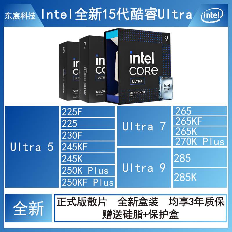 Ultra 285 285K 270K Plus 265 265KF 265K 250K 250KF Plus 225F