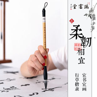 瑞云堂王建平笔庄柔韧相宜狼羊兼毫书法毛笔套装初学者学生专用笔