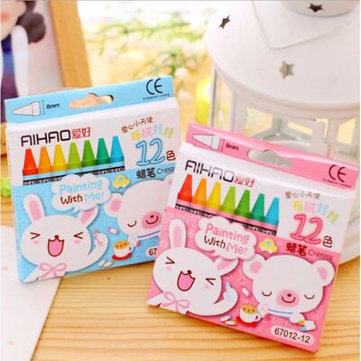 8/12/24 Color Set Wax Crayon Drawing Oil Pastels Student Pen