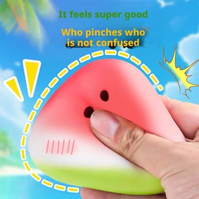 Summer Watermelon Squishy Toy Soft Slow Rebound PU Stress Re