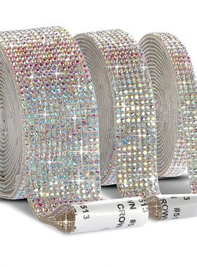 Self Adhesive Crystal Rhinestone Sticker Diamond Ribbon DIY