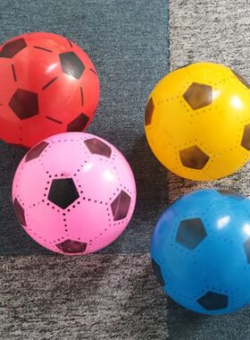 Inflatable Football Kids Sports Beach Ball Elastic Rubber Ch