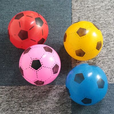 Inflatable Football Kids Sports Beach Ball Elastic Rubber Ch
