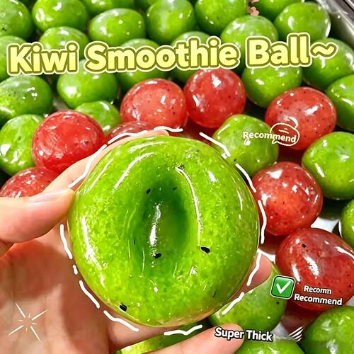 Squishy Watermelon Kiwi Slush Ball ASMR Crunch Squeezy Slow-