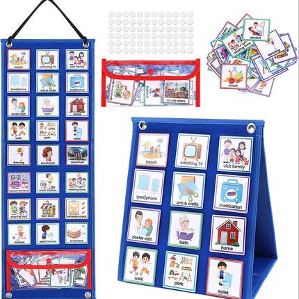 Visual Schedule for Kids Daily Routine Chart with 70 Cards C