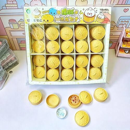 Crystal Mini Dumplings & Steamed Bun Squishy Set with Steame