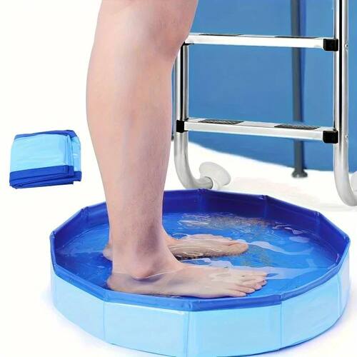 Portable PVC foldable foot bath suitable for ground level po