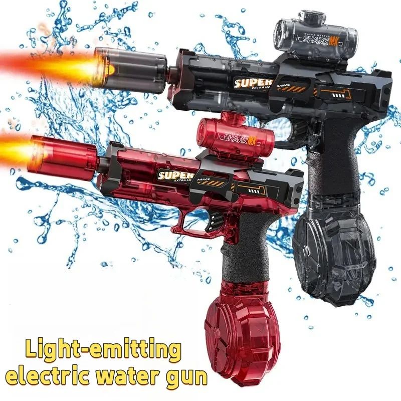 Electric Water Gun With light Sprays Flame Effect Continuous