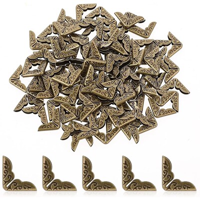 20pcs Book Corner Protector Metal Corner Cover Vintage Edge