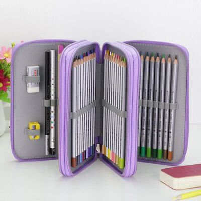32/48/72 Holes Pencil Case for Colored Pencils Multifunction