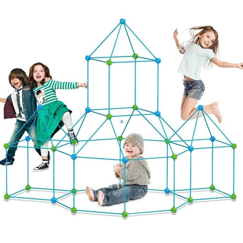 Fort Building Kit Construction Set kids Toy Tents Fortress