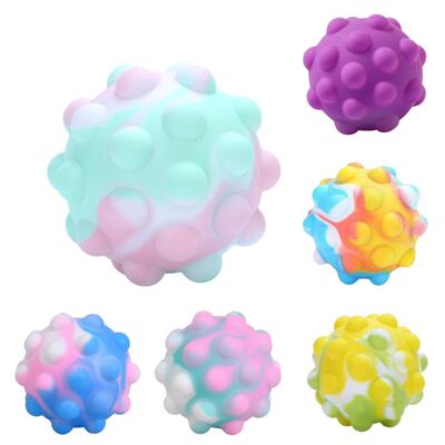 Rainbow Pop Ball Push Bubble Antistress Decompression Toys S