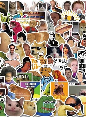 50/100/150PCS/pack Funny MEME Cat Cool Sticker Motorcycle La