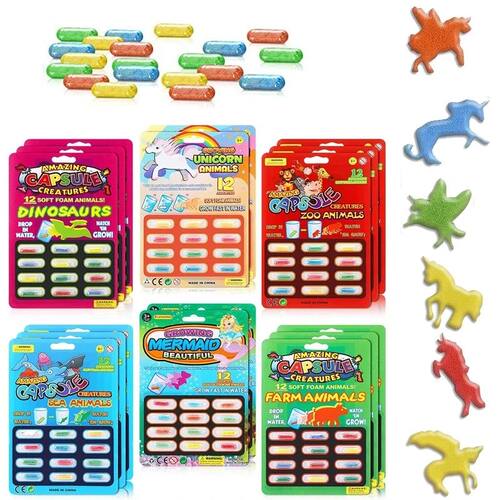 5Pcs Colorful Rubber Magic Growing Capsule Animals Baby Gift