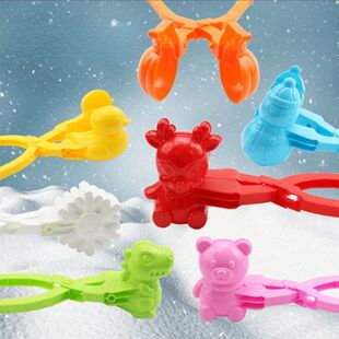 4pcs Cute Bear Duck Snowball Clip Snow Clay Ball Maker Creat