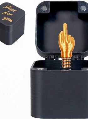 Funny Middle Finger in Box - Desk Decor Gag Gift for Hallowe