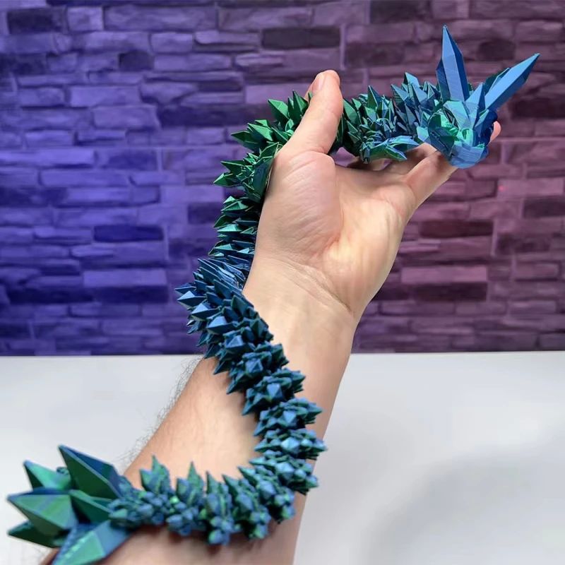 3D Printed Dragon Rotatable Articulated Dragon Crafts Statue