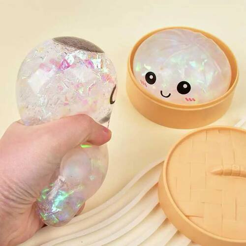 Simulated Dumpling Squishy Toy Soft Steamed Bun Squeeze Toy