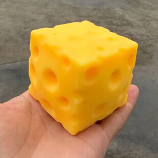 Squishy Cheese Cube Squeeze Toys Soft Butter Cheese Fidget T