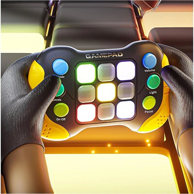 Electronic Pop Quick Push Gamepad Consoles Toys Chases RGB L