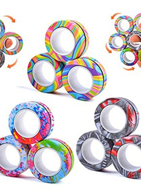 Hot 3PCS Magnetic Spinne Fidget Ring Spinner Magnet Fidget T