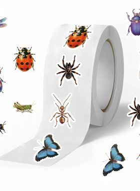500PCS/Roll Cute Insect Stickers Scrapbooking Journaling Sup