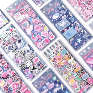 Denim Season Series Korean Sticker Pack 3-18 PCS Cute Shimme