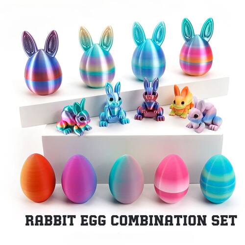 3D Printed Rabbit Eggs Ornament Animal Model Easter Rabbit H