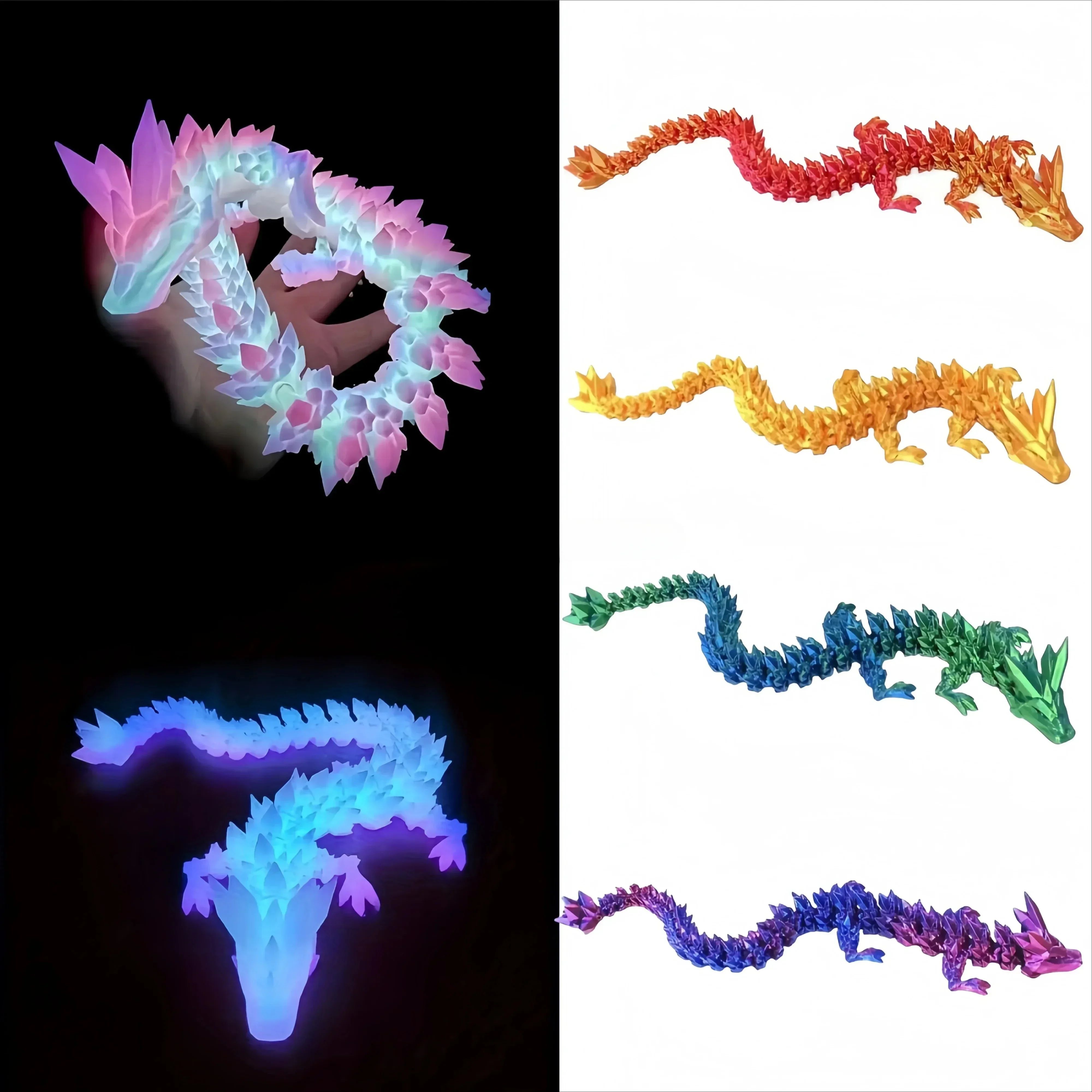 Fashion 3D Printed Ornament Dragon Glow Dark Flying Dragon R