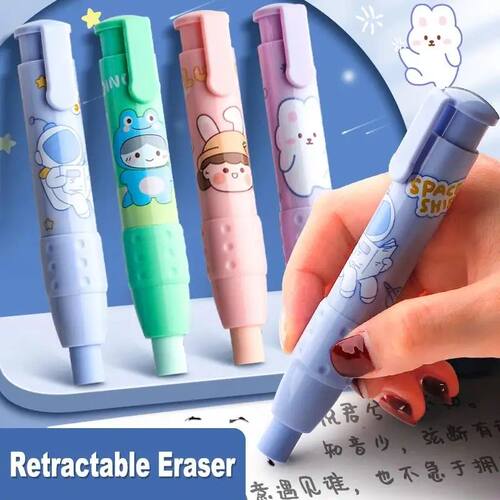 Cute Cartoon Pressing Pencil Eraser Pen Type Rubber Statione