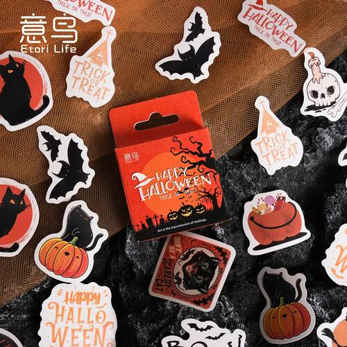 46pcs Etori Life Halloween Sticker Pack DIY Material Decorat