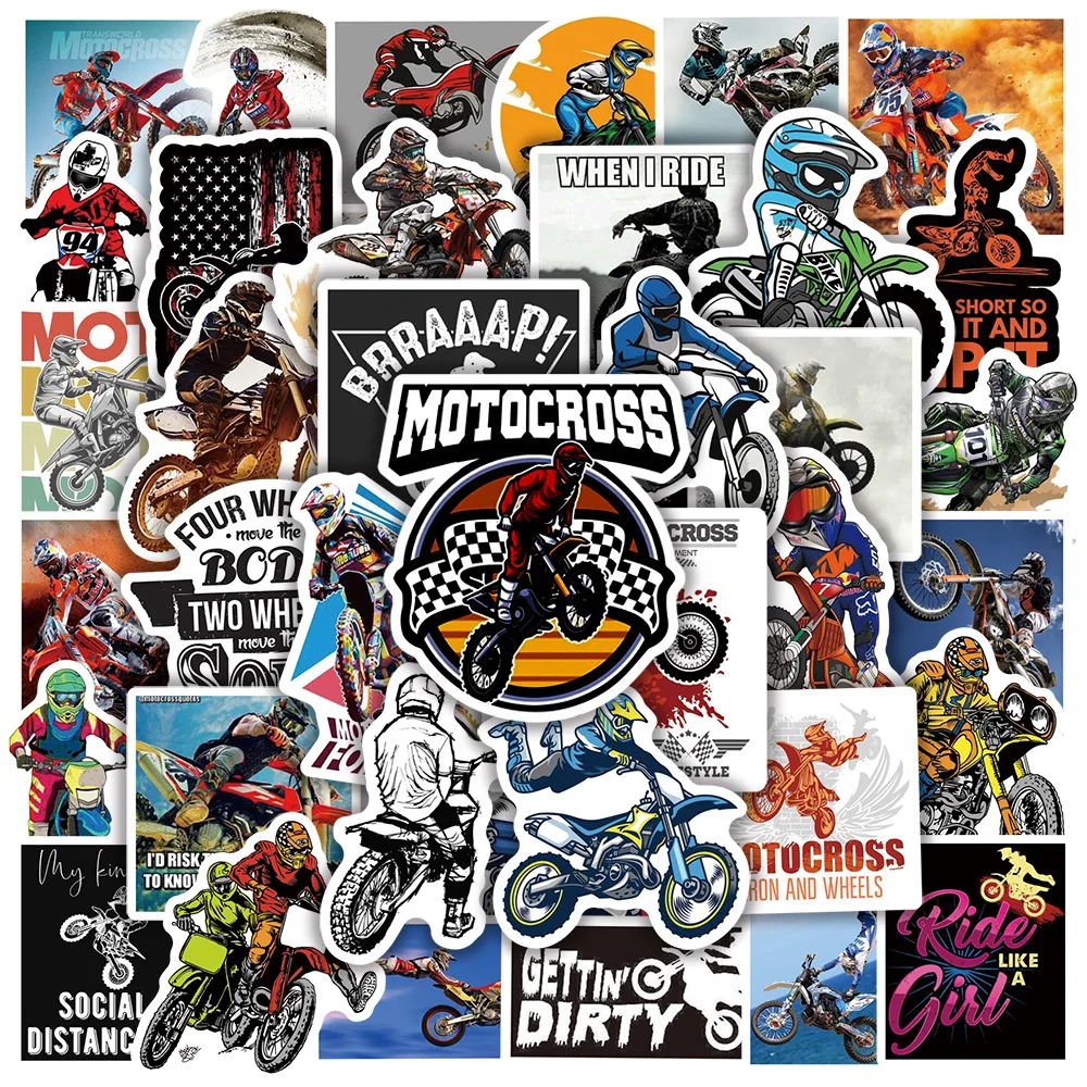 10/20/50pcs Racing Motorcycle Stickers Cool Sports Moto Life