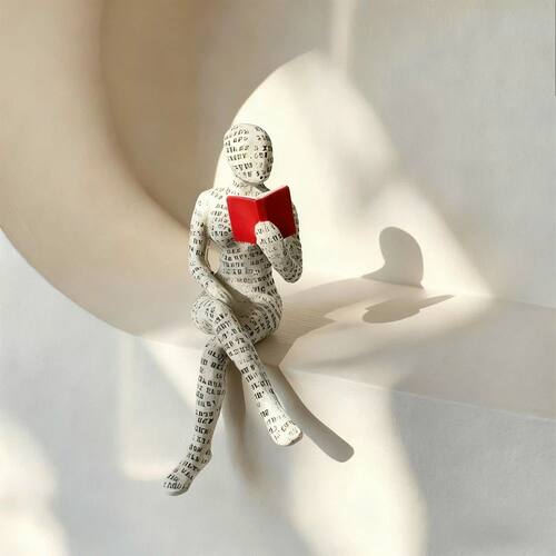 Resin Abstract Home Decor Figurines Simple Reading Desk Styl