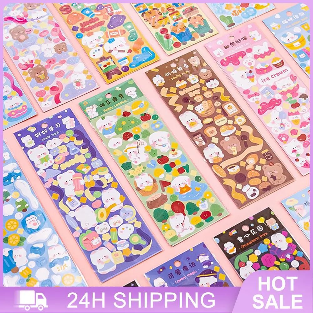 Water Glass Stickers 18 Styles Student Notebook Stickers Car