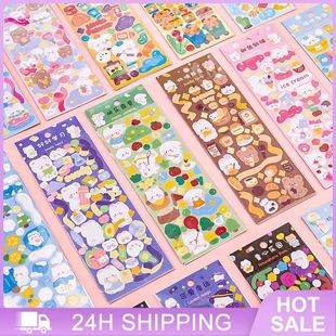 Water Glass Stickers 18 Styles Student Notebook Stickers Car