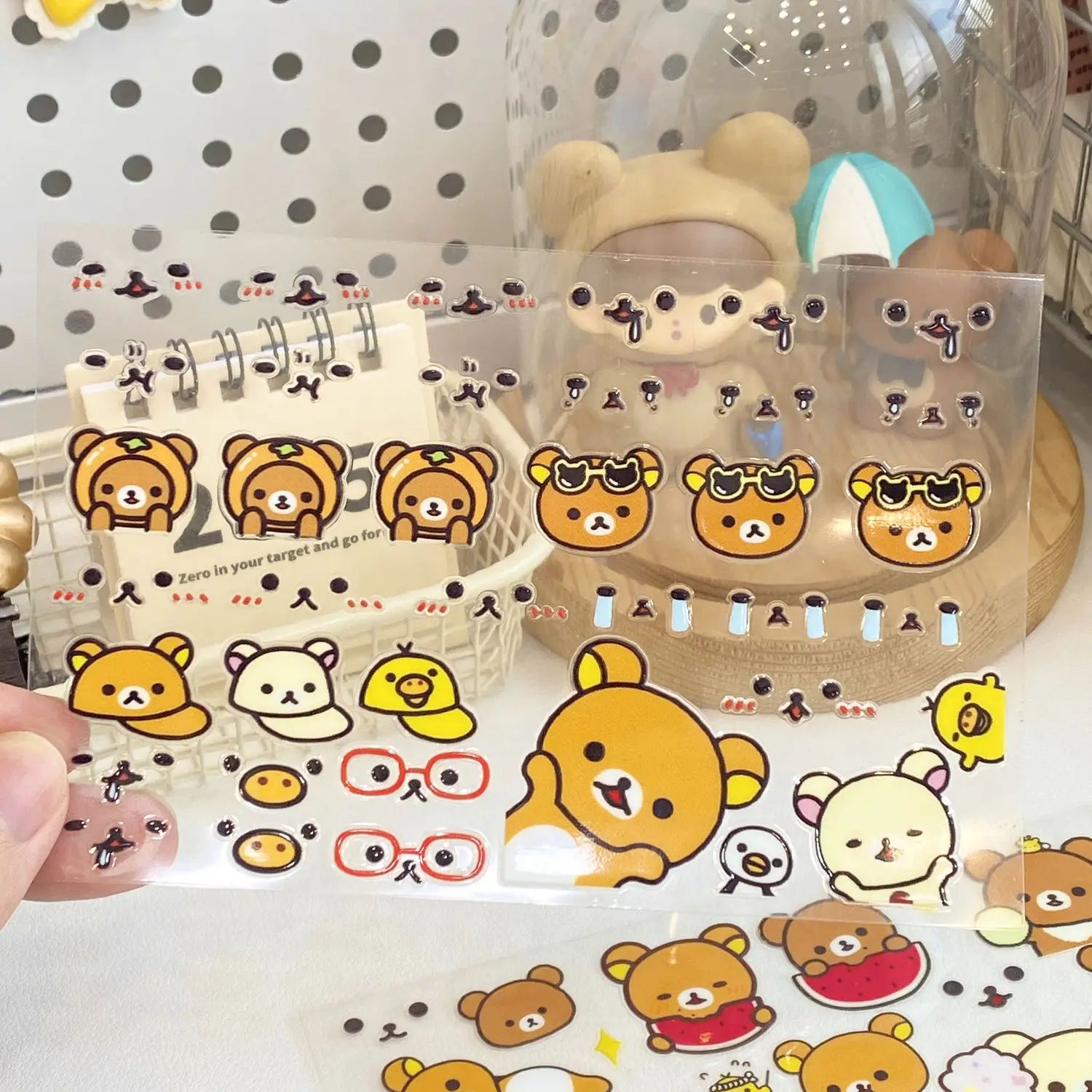 2/4PCS Rilakkuma Transfer Stickers Easy Bear Water Cups Ins