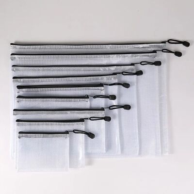 A3/A4/A5/A6 Mesh Zipper Pouch Waterproof Plastic Document Po