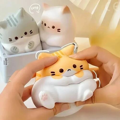 Cat Slow Rising Squishy Toy, Kawaii Cat Stress Ball for Desk