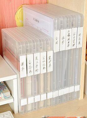Transparent A4 File Folder File Organizer Box School Office