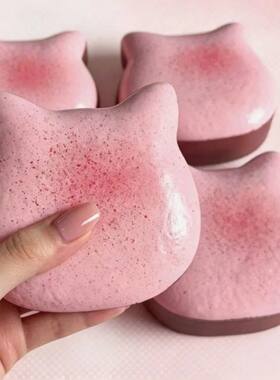 Cute Cat Shape Bread Squishy Toy Super Slow Rising PU Stress