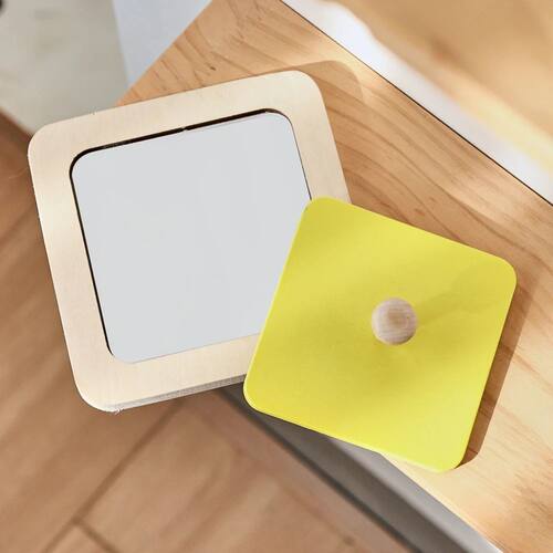 Baby Montessori Mirror Puzzle Busy Board Wooden Toys Childre