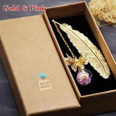 Retro Bookmark Feather Butterfly Creative Metal Bookmarks St