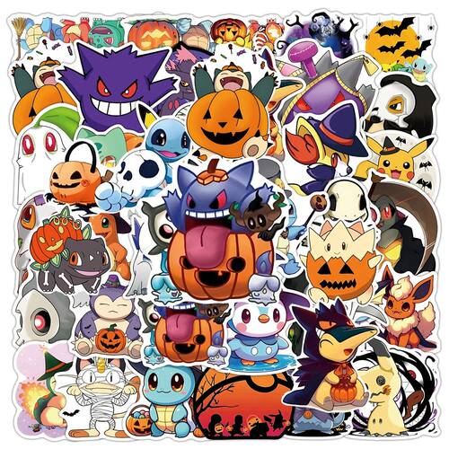 10/30/50PCS Halloween Style Pokemon Anime Stickers Cute Graf
