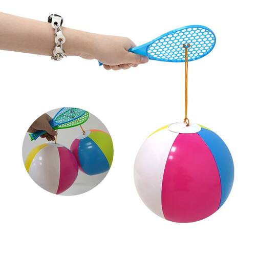 1 Set Kids Bouncing Ball Toy Colorful Inflatable Balloons Re